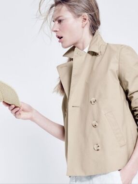 JCrew Cropped Trench Coat 10T